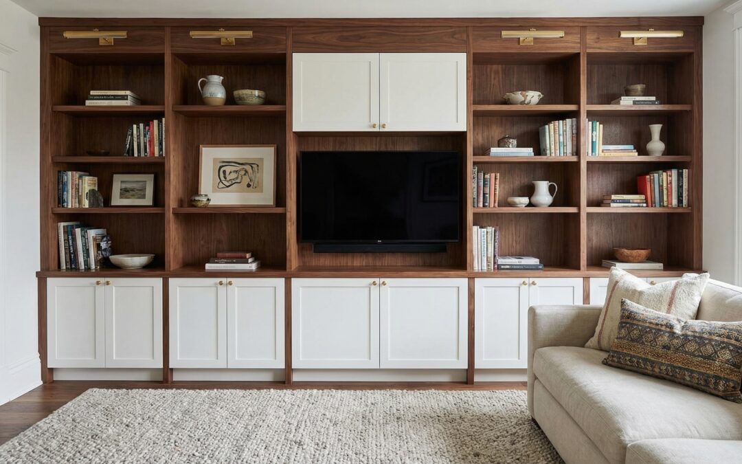 ff&e interior design concept showing custom built-in cabinets fitted to a Toronto home wall
